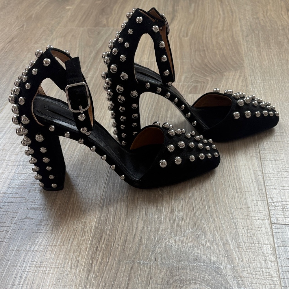 Alexander Wang Elise Black Heels with Silver Studs